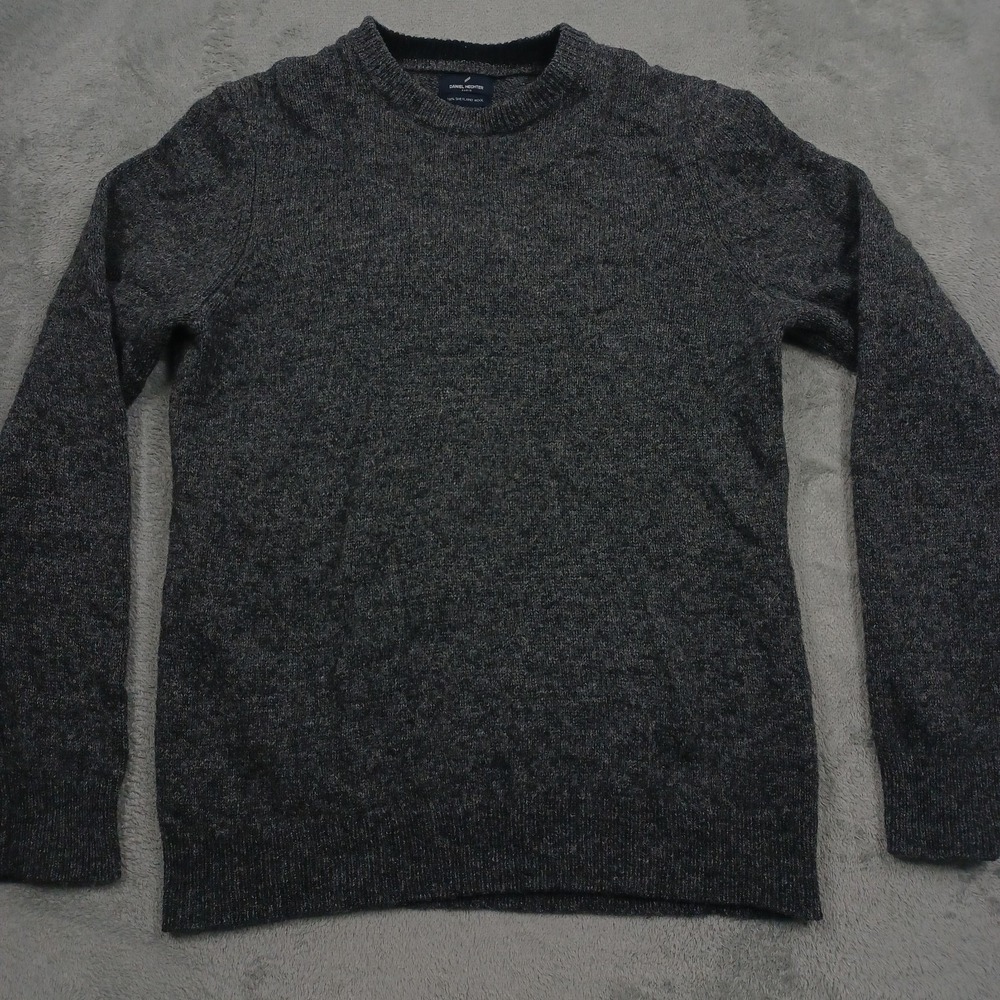 Daniel Hechter Sweater Mens Medium‎ Gray Shetland Wool Pullover Preppy